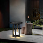 Outdoor Tray Floor Lamp Modern Dual-Function Waterproof Solar Lamp