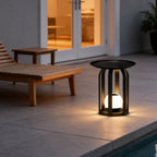 Outdoor Tray Floor Lamp Modern Dual-Function Waterproof Solar Lamp