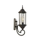 2 PCS Outdoor Wall Lantern Light Vintage Curved-Arm Light