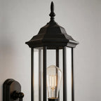 2 PCS Outdoor Wall Lantern Light Vintage Curved-Arm Light