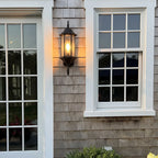 2 PCS Outdoor Wall Lantern Light Vintage Curved-Arm Light