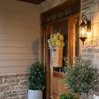 2 PCS Outdoor Wall Lantern Light Vintage Curved-Arm Light