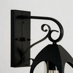2 PCS Outdoor Wall Mount Lights Vintage Black Iron Light