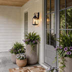 2 PCS Outdoor Wall Mount Lights Vintage Black Iron Light