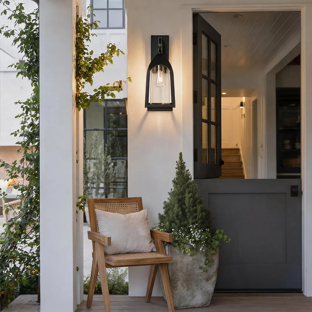 2 PCS Outdoor Wall Mount Lights Vintage Black Iron Light