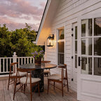 2 PCS Outdoor Wall Mount Lights Vintage Black Iron Light