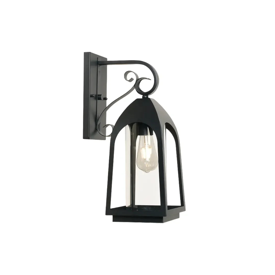 2 PCS Outdoor Wall Mount Lights Vintage Black Iron Light