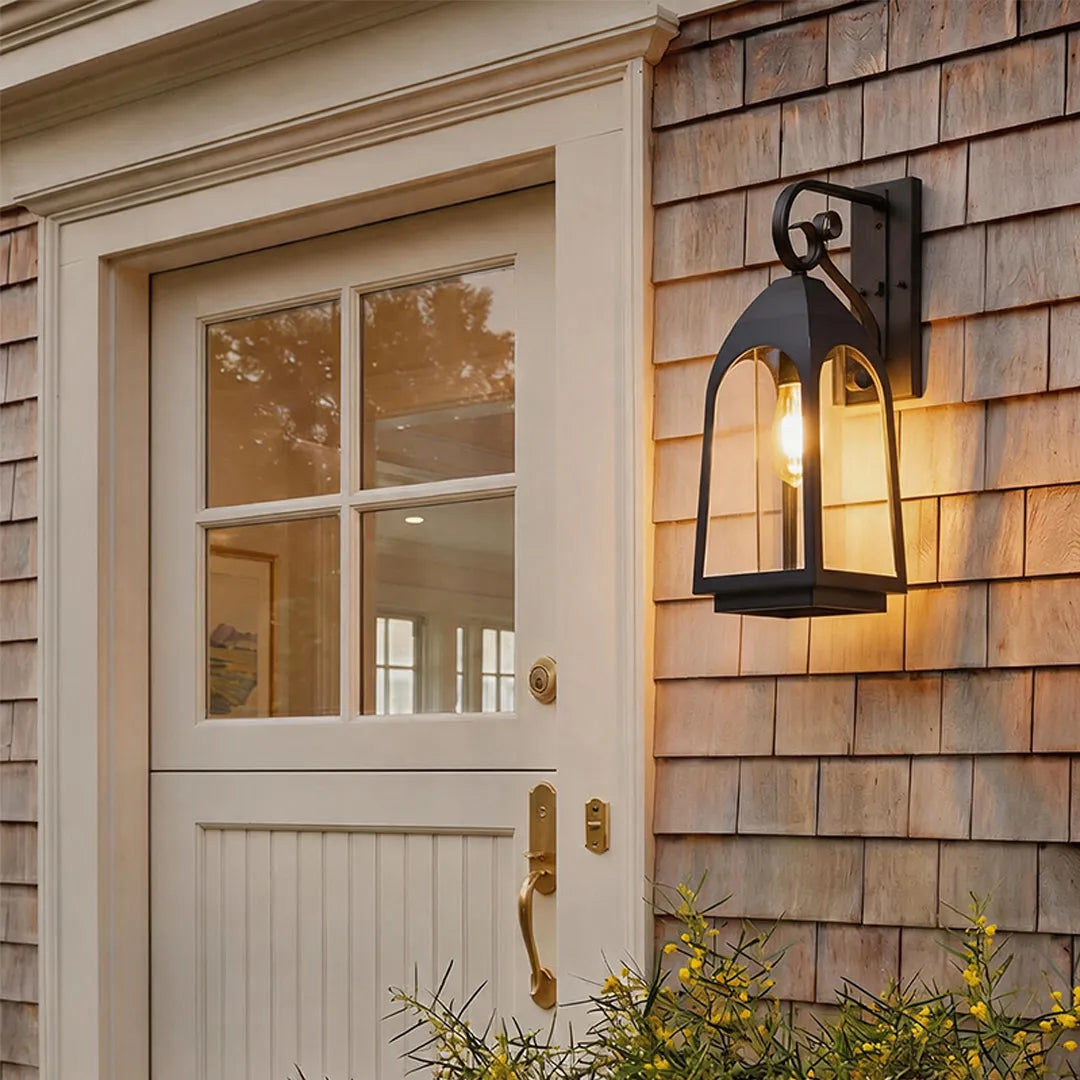 2 PCS Outdoor Wall Mount Lights Vintage Black Iron Light