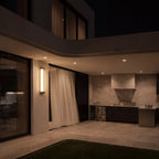 Silver Outdoor Wall Lights Modern Waterproof Glass LED Light