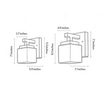 Square Glass Wall Sconce Modern Outdoor Waterproof Light