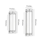 Silver Outdoor Wall Lights Modern Waterproof Glass LED Light