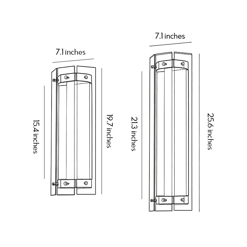 Silver Outdoor Wall Lights Modern Waterproof Glass LED Light