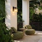 Square Glass Wall Sconce Modern Outdoor Waterproof Light