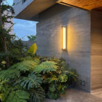 Silver Outdoor Wall Lights Modern Waterproof Glass LED Light
