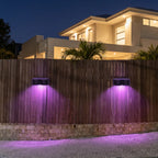 4-Pcs Outdoor Wall Wash Lighting Waterproof Solar-Powered RGB Light