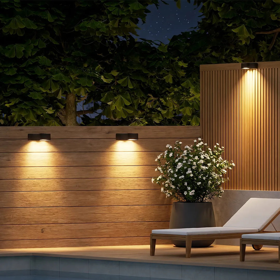 4-Pcs Outdoor Wall Wash Lighting Waterproof Solar-Powered RGB Light