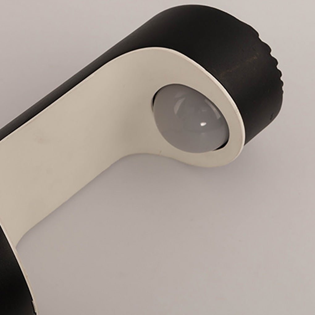Modern Black Aluminum Outdoor Post Light with Moon Cutout IP65 Waterproof