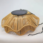 Outdoor Woven Pendant Light Modern Solar Ceiling Light
