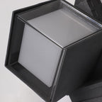 Outside up down Wall Lights Black Adjustable Square Light