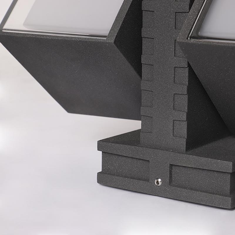 Outside up down Wall Lights Black Adjustable Square Light