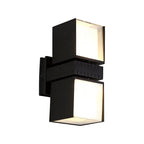 Outside up down Wall Lights Black Adjustable Square Light