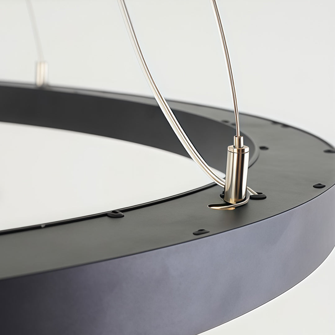 Oval Chandelier Modern Metal LED Office Ceiling Light