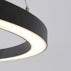 Oval Chandelier Modern Metal LED Office Ceiling Light