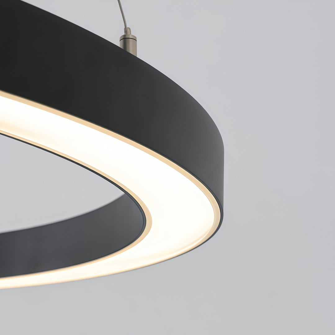 Oval Chandelier Modern Metal LED Office Ceiling Light