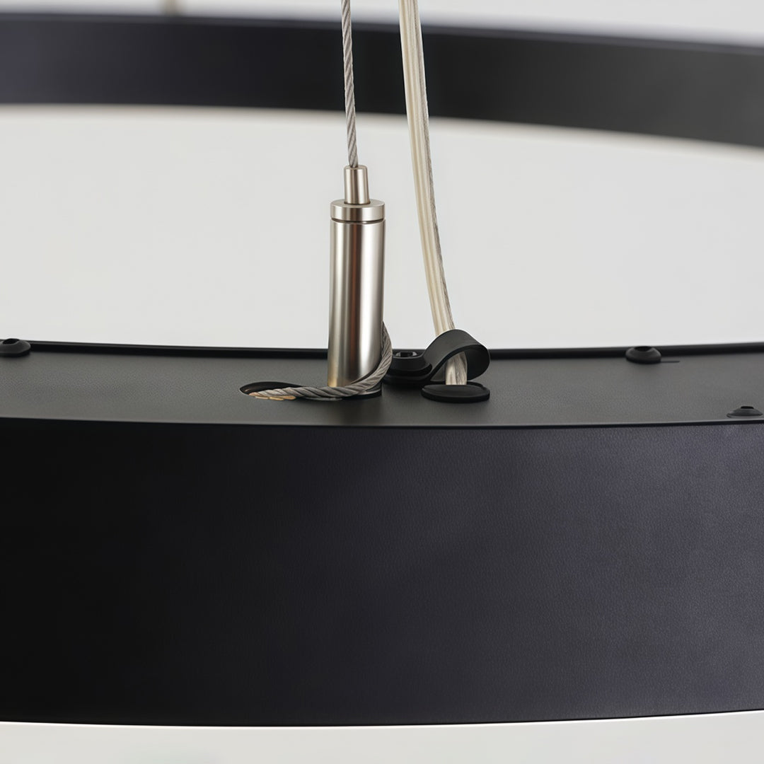 Oval Chandelier Modern Metal LED Office Ceiling Light