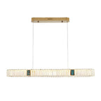 Oval Crystal Chandelier Modern Gold Metal Ceiling Light