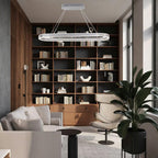 Oval LED Pendant Light Modern Aluminum Ceiling Light