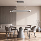 Oval LED Pendant Light Modern Aluminum Ceiling Light