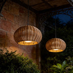 Rattan Outdoor Pendant Light Modern Waterproof Lights