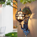 Peacock Wall Light Waterproof Retro European Aluminum Wall Sconce