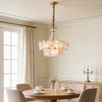 Pearl Flower Chandelier French Layered Elegance Ceiling Light