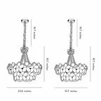 Pearl Flower Chandelier French Layered Elegance Ceiling Light