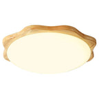 Circles Waves Minimalist Flush Mount Light LED Wood Ceiling Lights