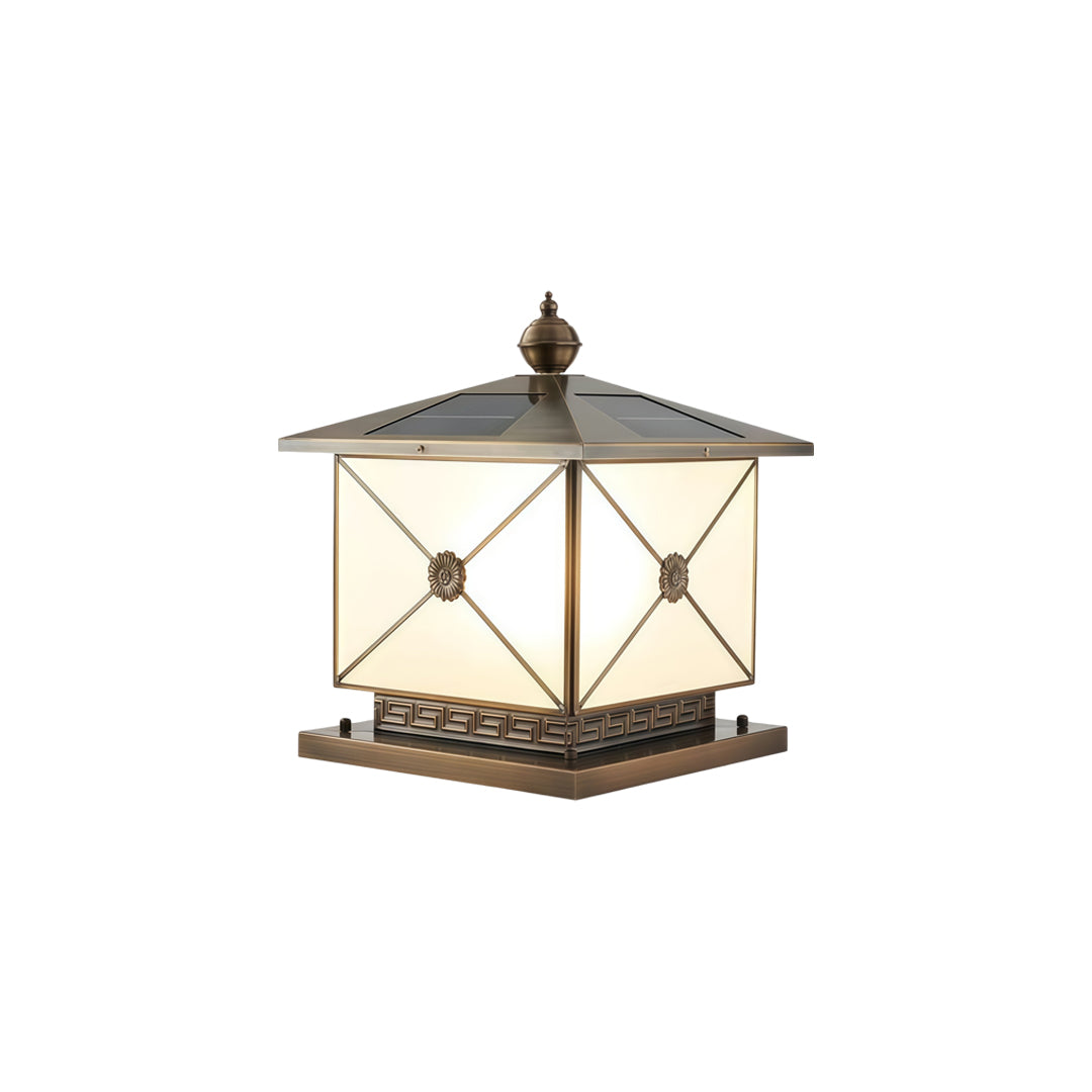 Pillar Light Solar Dual-Use Copper Garden Lighting