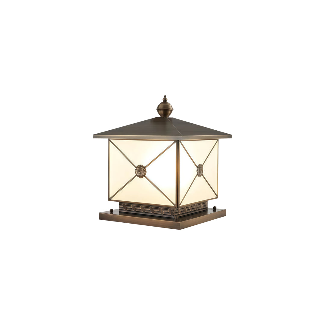 Pillar Light Solar Dual-Use Copper Garden Lighting