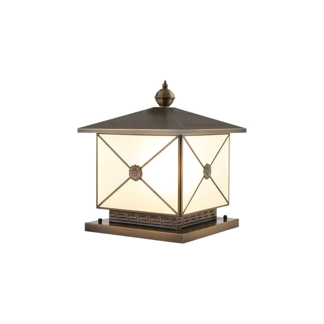 Pillar Light Solar Dual-Use Copper Garden Lighting