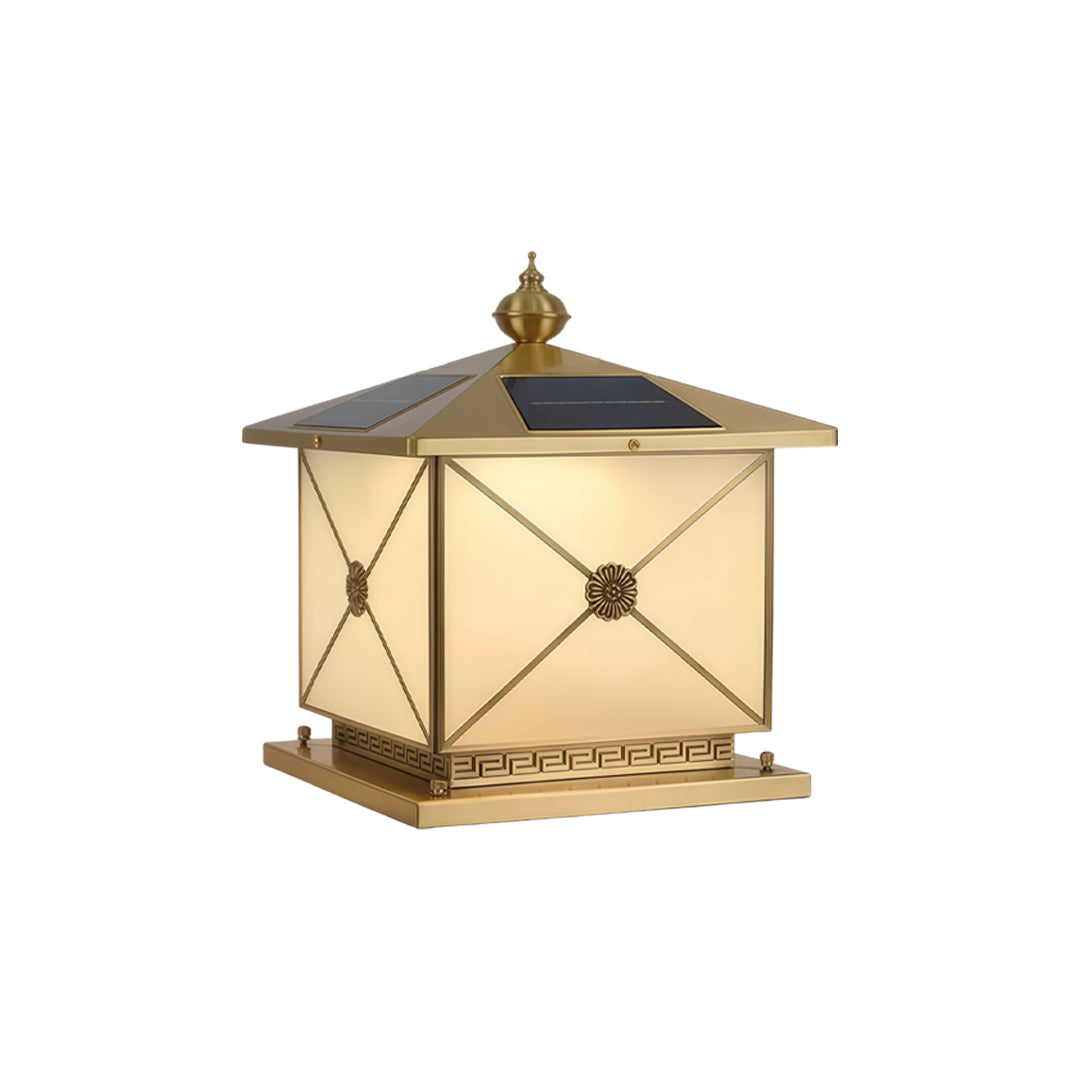 Pillar Light Solar Dual-Use Copper Garden Lighting