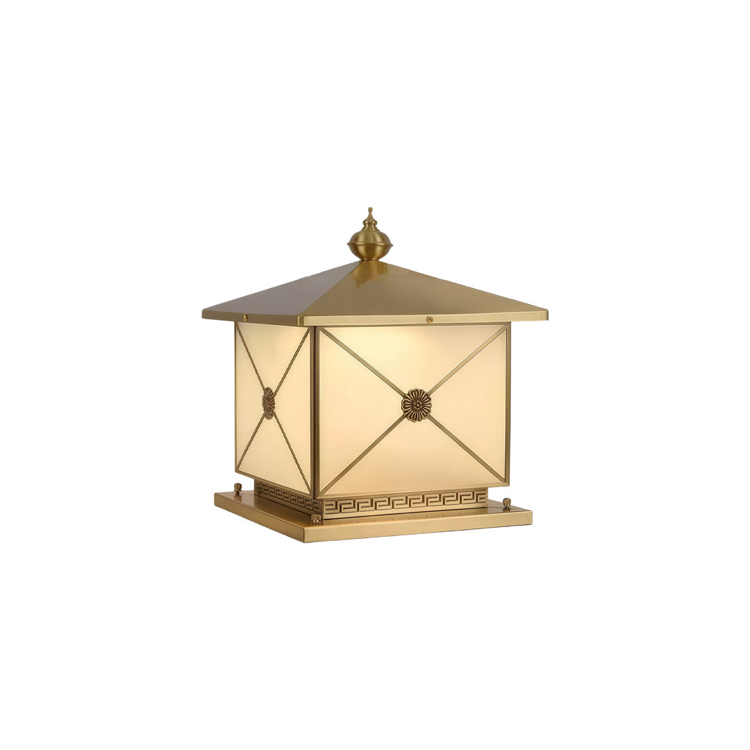 Pillar Light Solar Dual-Use Copper Garden Lighting