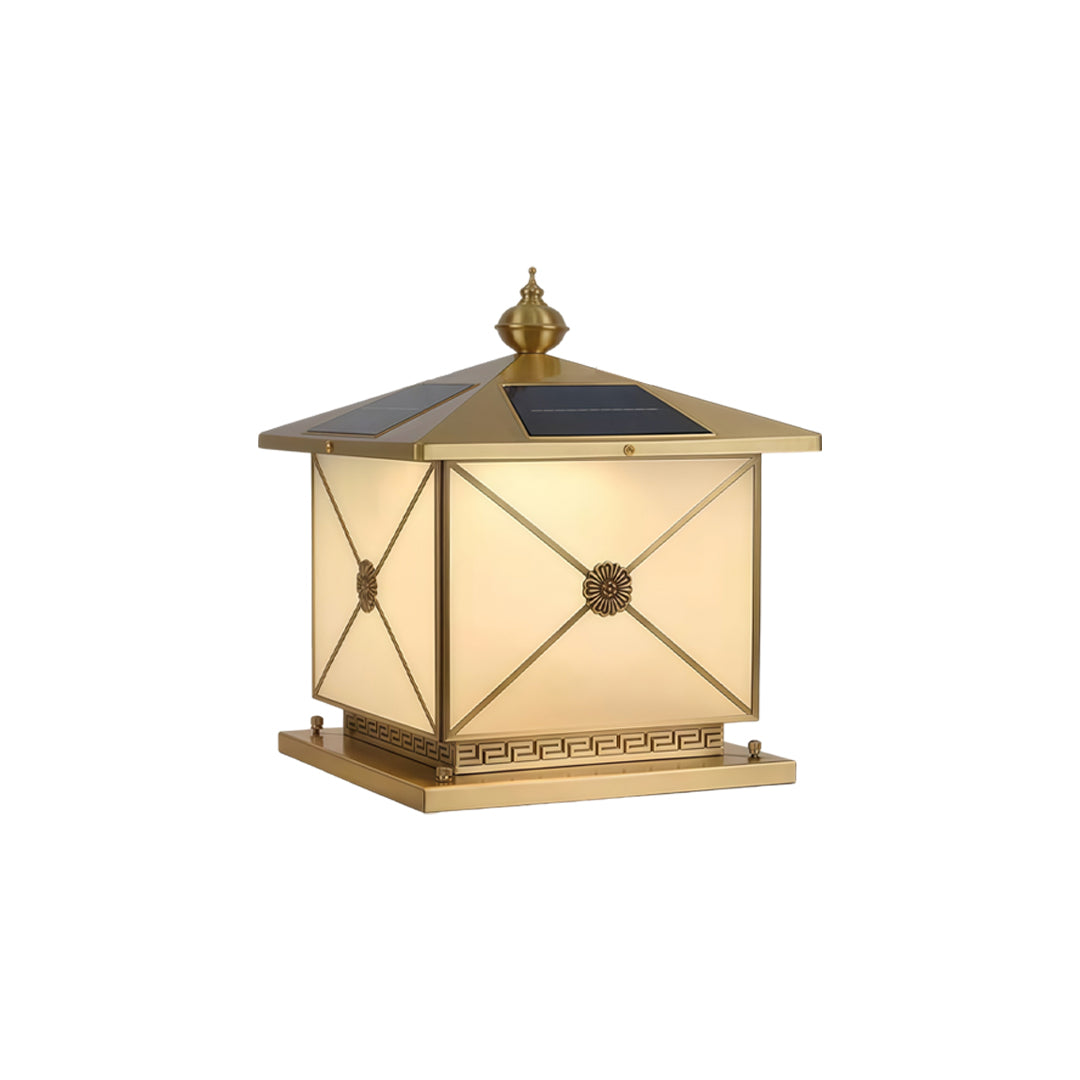 Pillar Light Solar Dual-Use Copper Garden Lighting