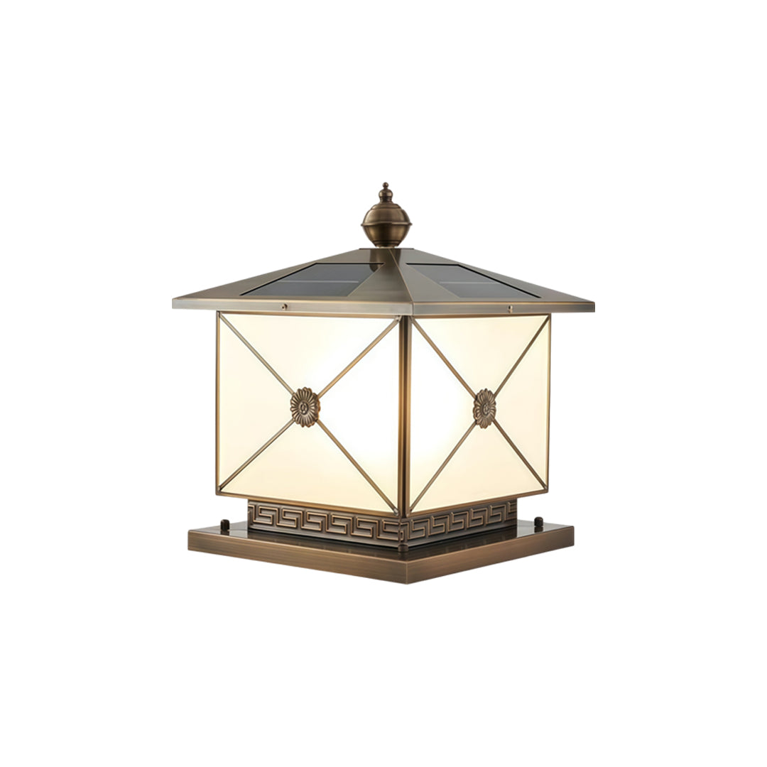 Pillar Light Solar Dual-Use Copper Garden Lighting