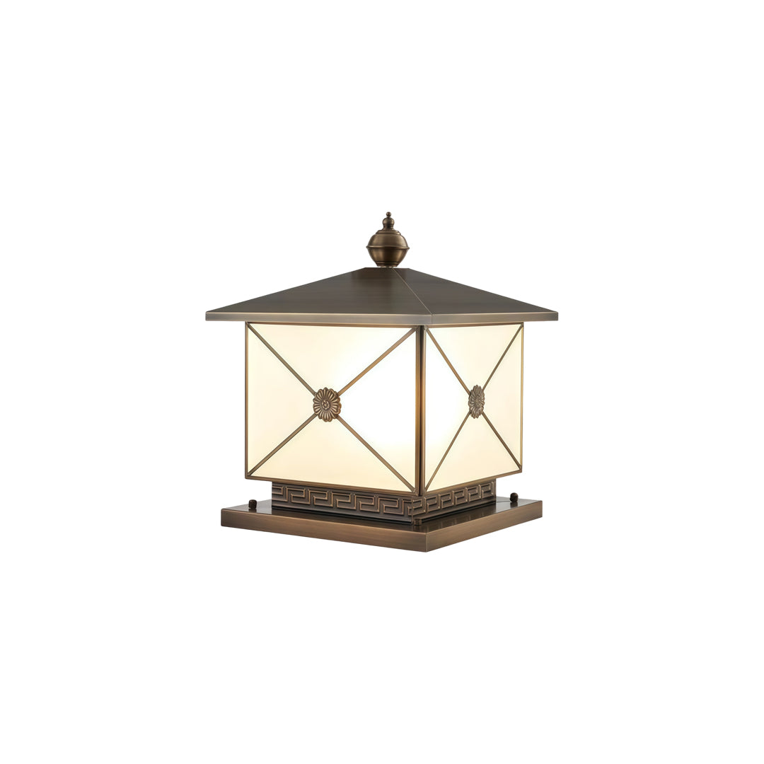 Pillar Light Solar Dual-Use Copper Garden Lighting