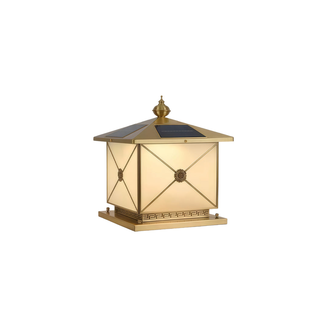 Pillar Light Solar Dual-Use Copper Garden Lighting