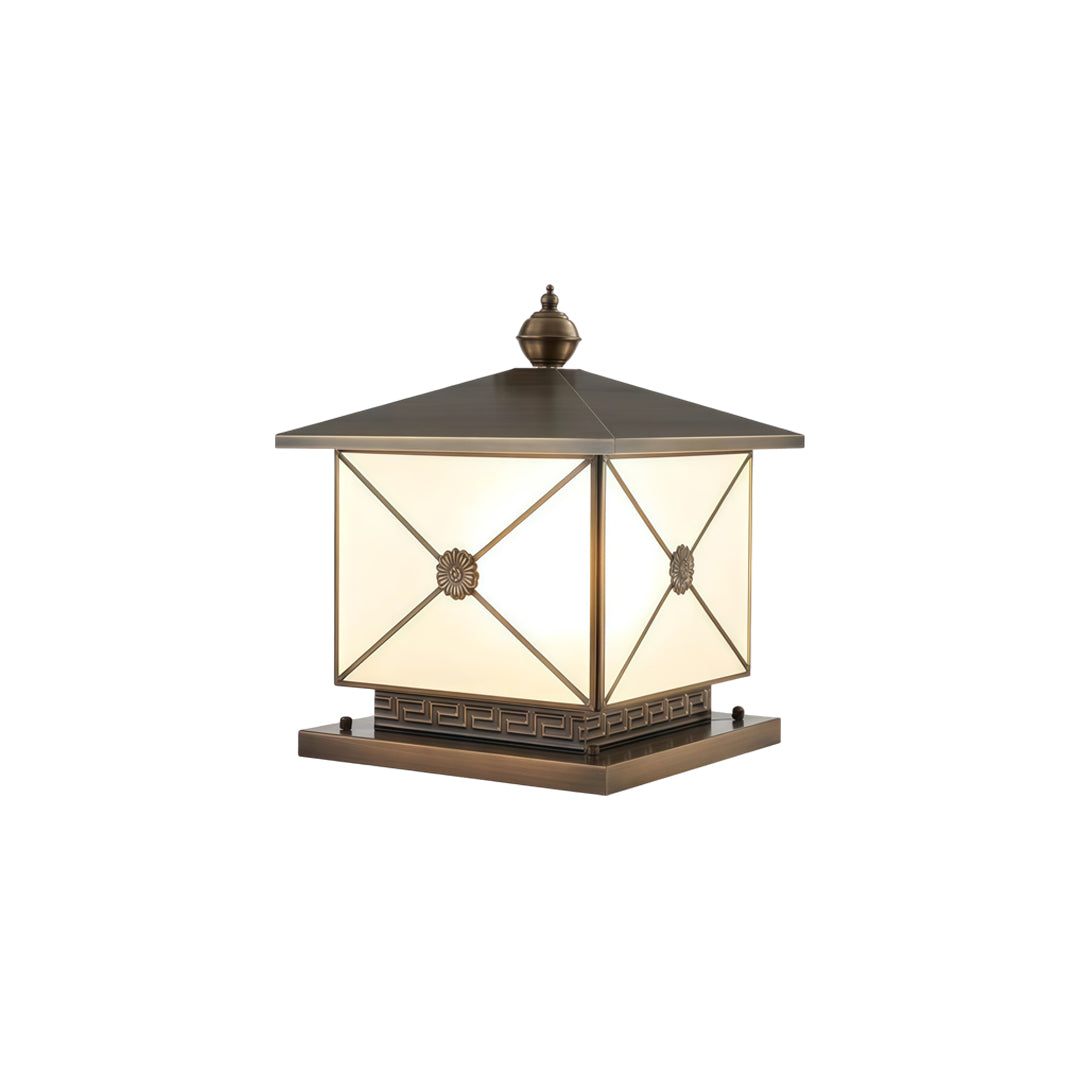 Pillar Light Solar Dual-Use Copper Garden Lighting