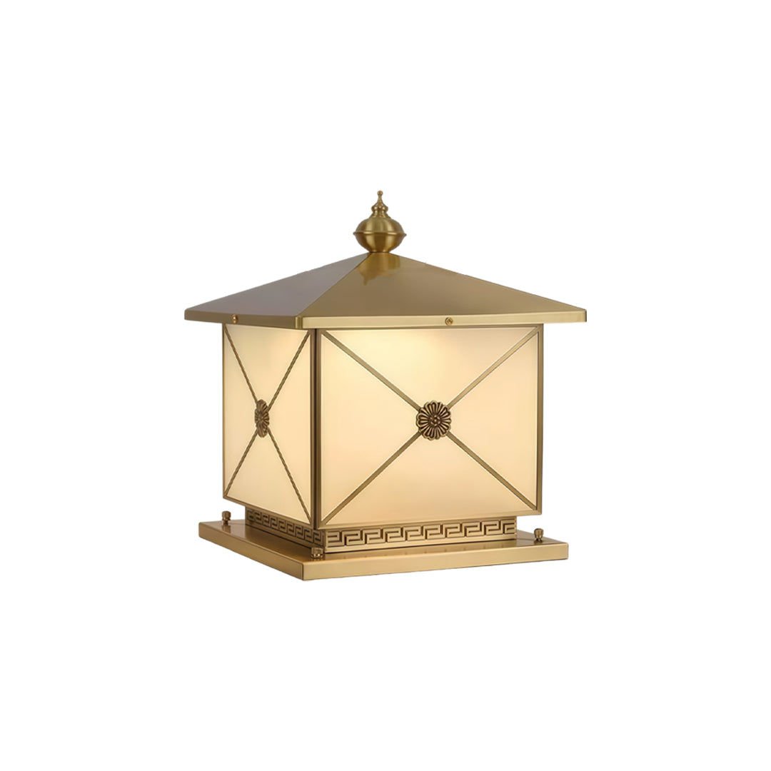 Pillar Light Solar Dual-Use Copper Garden Lighting