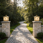 Pillar Light Solar Dual-Use Copper Garden Lighting
