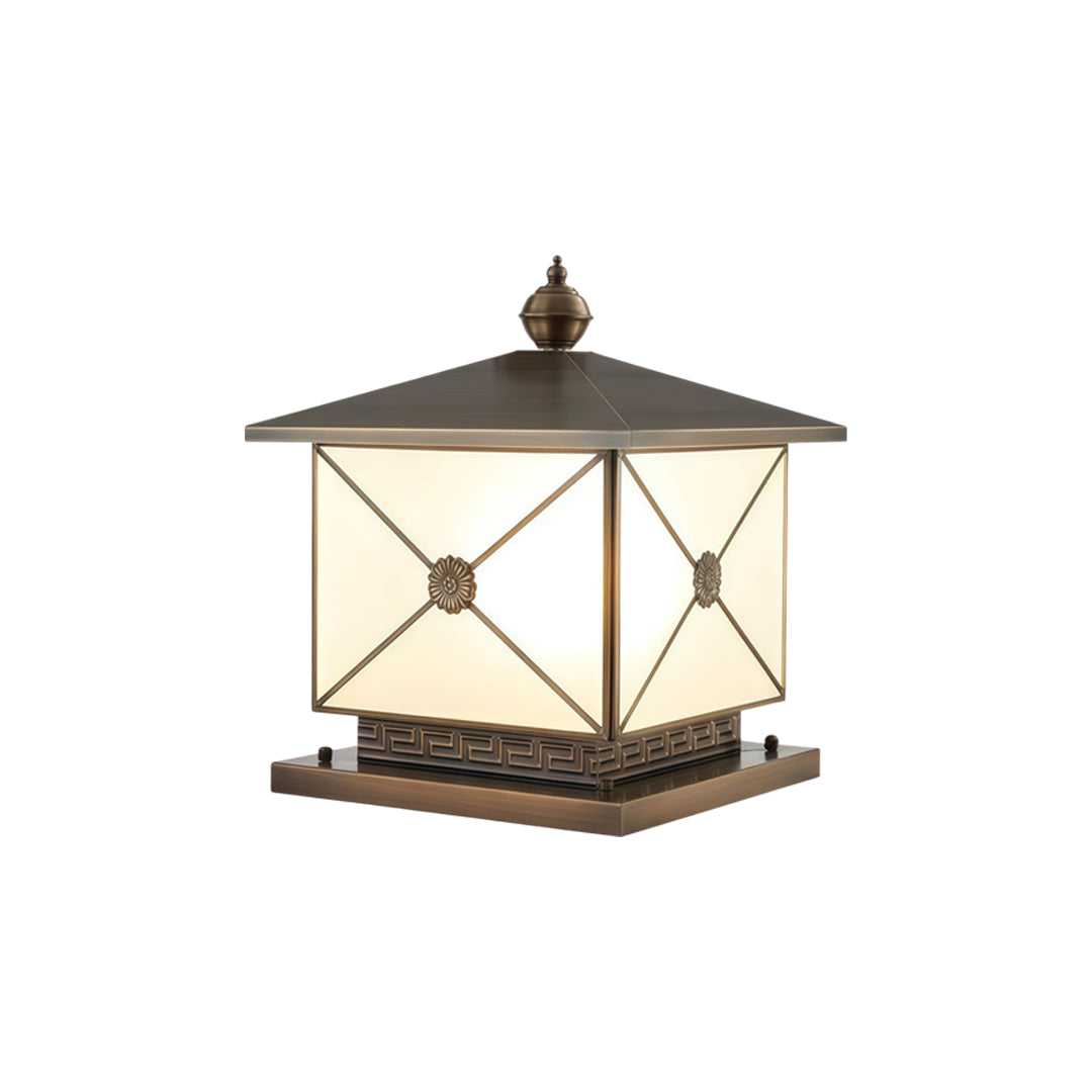 Pillar Light Solar Dual-Use Copper Garden Lighting